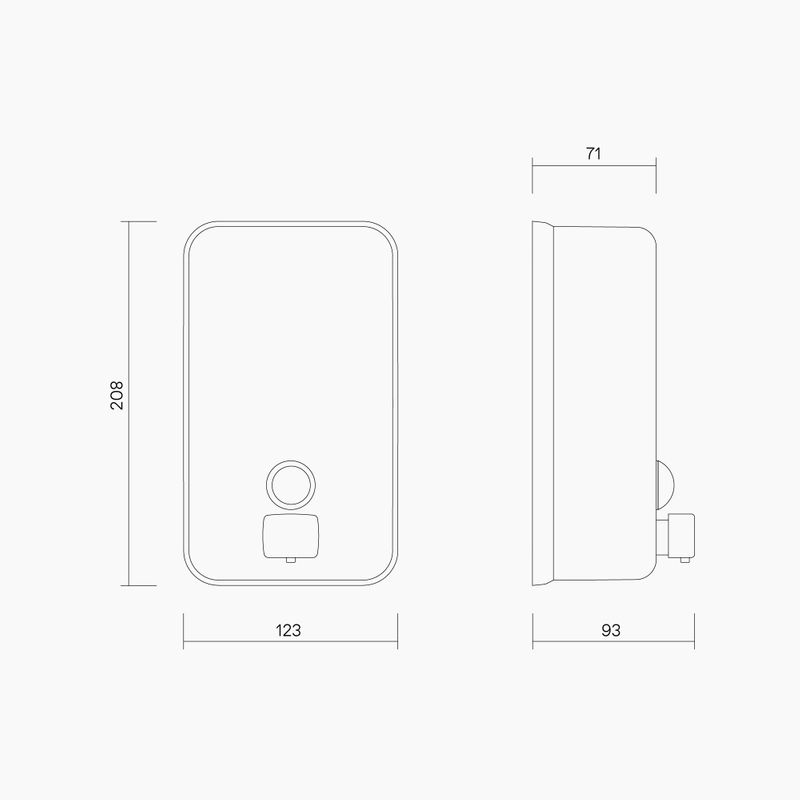 Vertical Soap Dispenser SSS With ABS Plastic Nozzle