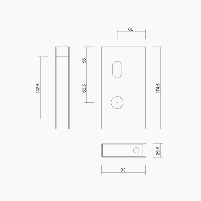 Lockbox incl Cylinder/Lever Holes for A0100 Mortice Lock ZP