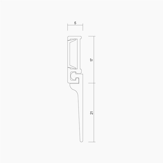 IS3080SI Heavy Duty Sweep Action Silicone Seal - 1000mm