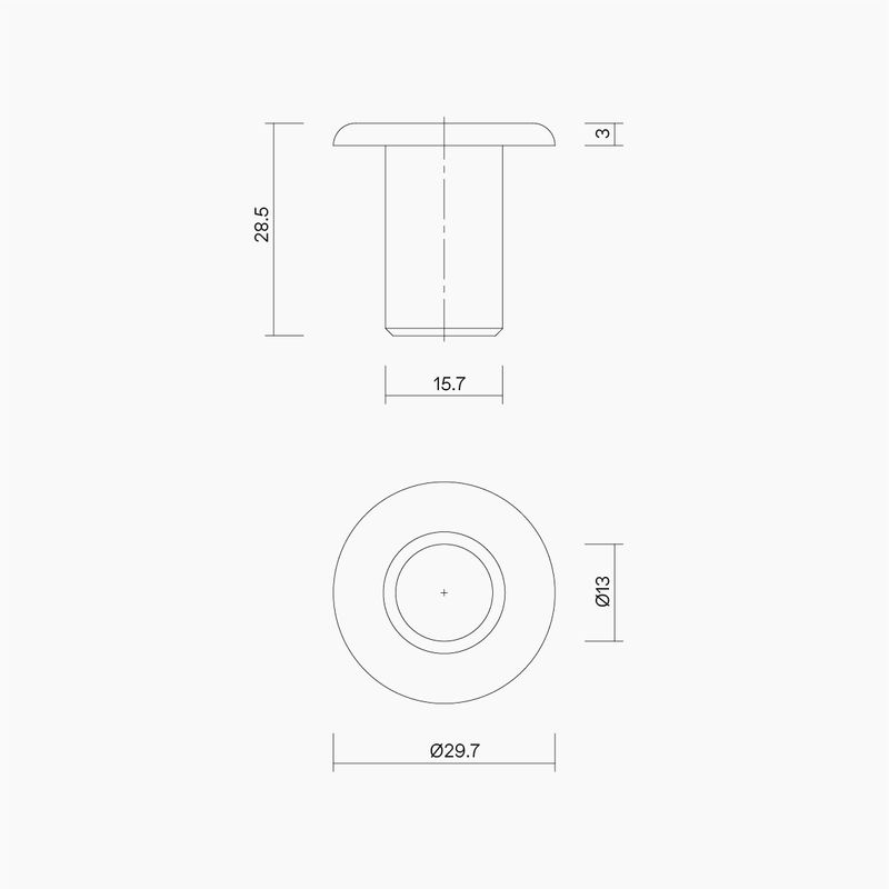 Top Hat Floor Ferrule SC