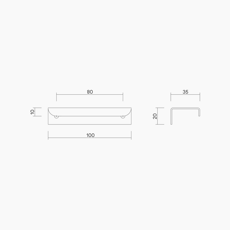 Edge Lip Pull 100mm SSS