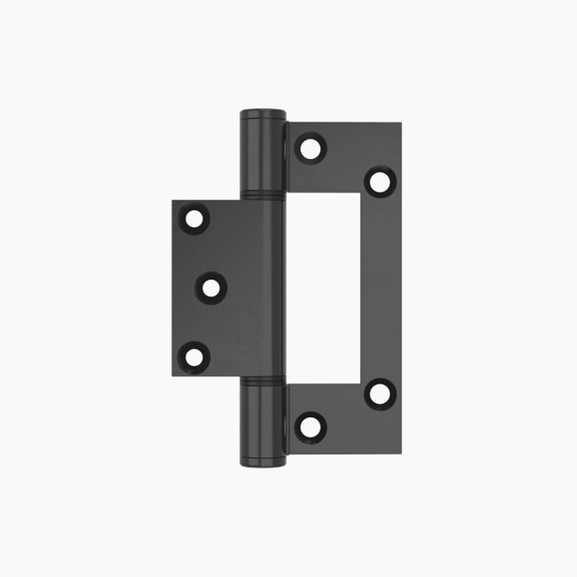 Aluminium Fast Fix Tapered Hinge 100x68x2.6mm BLK