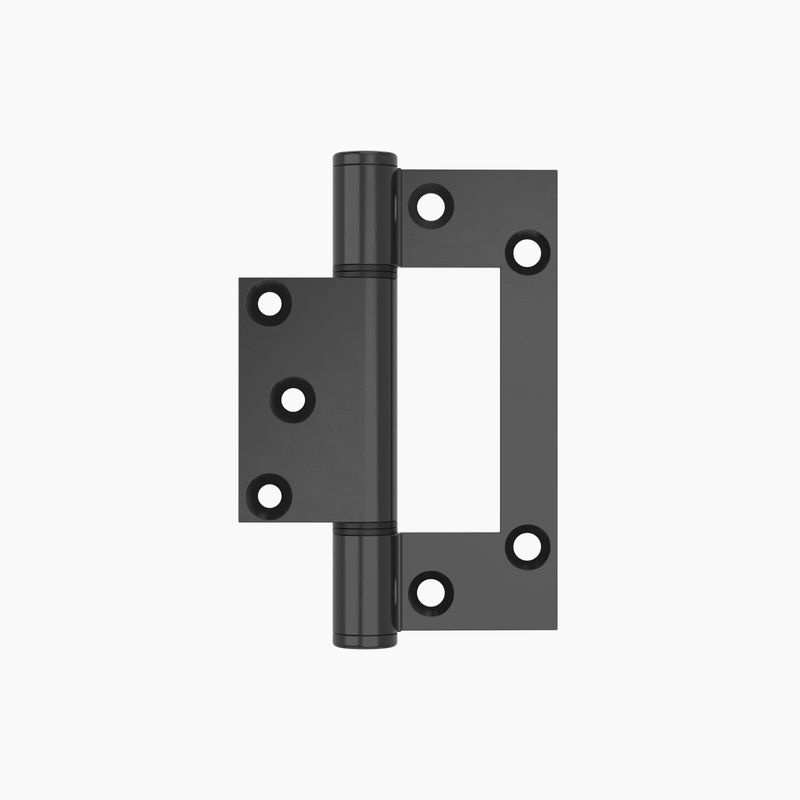 Aluminium Fast Fix Tapered Hinge 100x68x2.6mm BLK