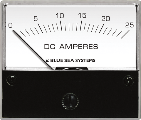 Ammeter DC 0–25A w/internal Shunt