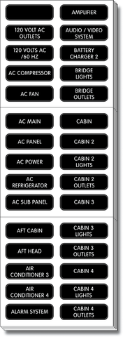 120 Label Kit AC Panel Extended Large