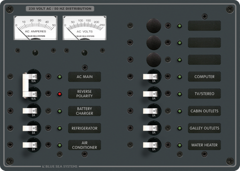 Panel 230VAC 16A Main + 11 Position 8A