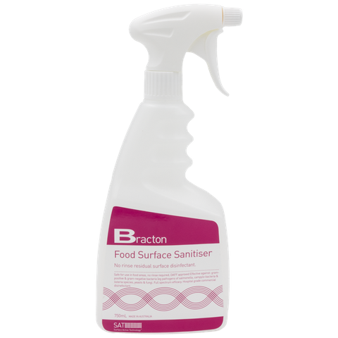 EMPTY SPRAY BOTTLE 12x750ML LABELLED - FOOD SURFACE SANI