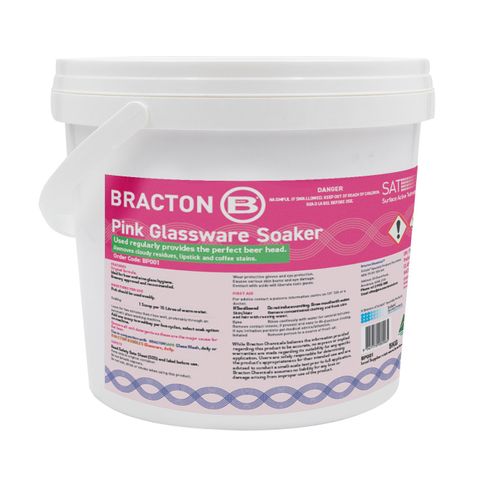 GLASS WASH DETERGENT BRACTON PINK GLASS SOAKER 2X5kg