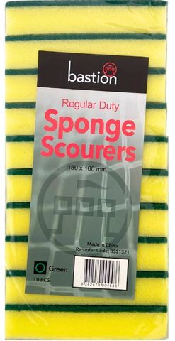 BASTION REGULAR DUTY SCOURER SPONGE 100PK