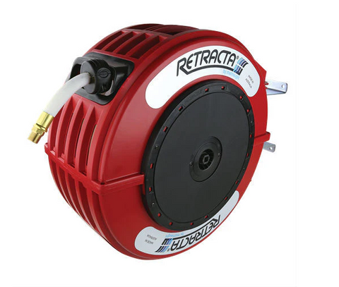 RETRACTA C1 HOSE REEL (RED) - HOT/COLD WATER 1/2" X 15M HOSE (NO TRIGGER)