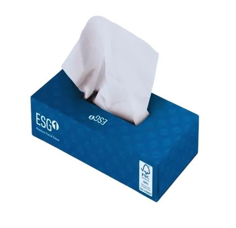 PAPER ECOSOFT 2 PLY PREM. FACIAL TISSUE, 48/CTN