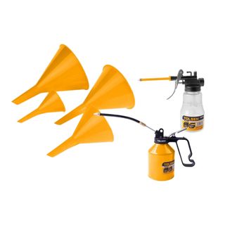 FUNNELS & OIL CANS