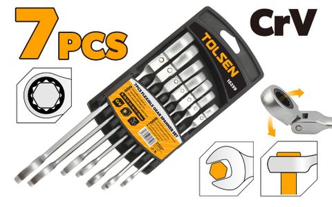 SPANNER FLEXIBLE COMB GEAR 8MM-19MM 7PCS