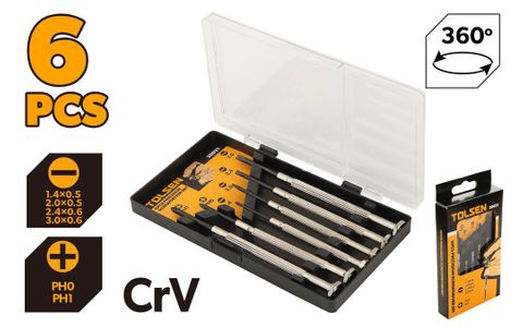 SCREWDRIVER PRECISION SET 6PCS