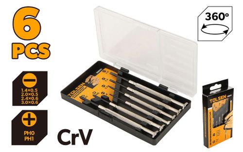 SCREWDRIVER PRECISION SET 6PCS