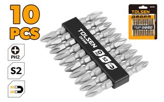 SCREWDRIVER DOUBLE BITS SET PH2 10PC