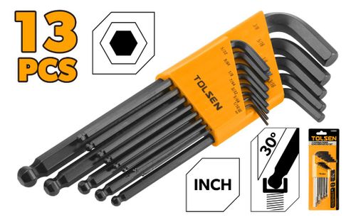 HEX KEY BALL POINT LONGARM SET 13PCS