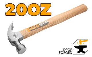 HAMMER CLAW WOODEN HANDLE 20OZ 560G