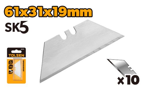 KNIFE BLADE SET 10PCS 61 x 31 x 19MM