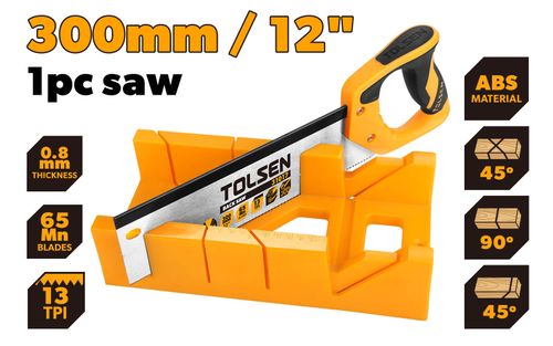 SAW MITRE BOX WITH BACK SAW SET