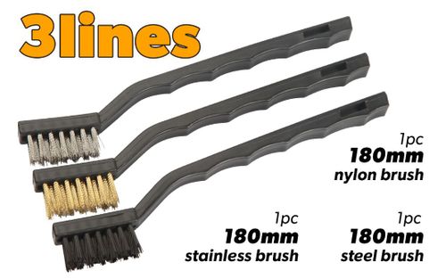WIRE BRUSH SET 3PCS 180MM
