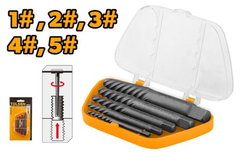 SCREW EXTRACTOR SET #1 - #5 5PCS