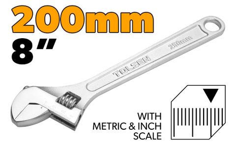 WRENCH ADJUSTABLE 8 INCH 200MM