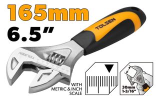 WRENCH STUBBY ADJ 6.5INCH 165MM