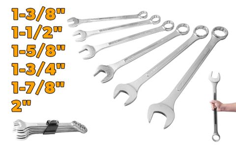 SPANNER COMB SET 6PCS 1-3/8-2 INCH