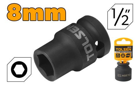 SOCKET IMPACT 8MM 1/2 INCH