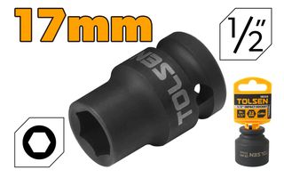 SOCKET IMPACT 17MM 1/2 INCH