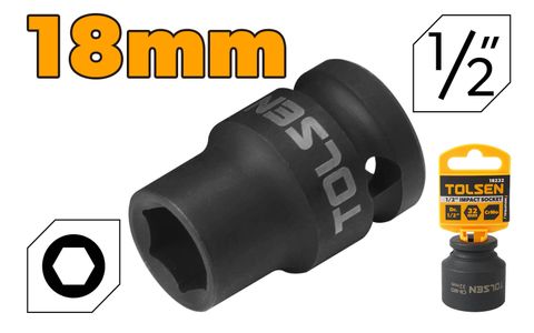 SOCKET IMPACT 18MM 1/2 INCH