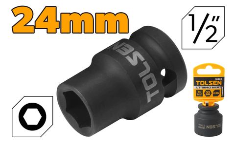 SOCKET IMPACT 24MM 1/2 INCH