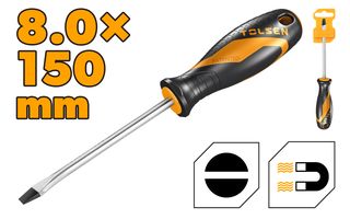 SCREWDRIVER SLOTTED 8 x 150MM