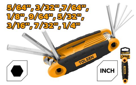 HEX KEY FOLDING SET (INCH) 9PCS