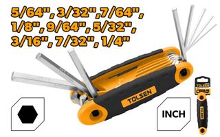 HEX KEY FOLDING SET (INCH) 9PCS
