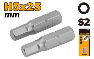 SCREWDRIVER BITS 2PC SET H5 x 25MM