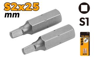 SCREWDRIVER BITS 2PC SET S2 x 25MM