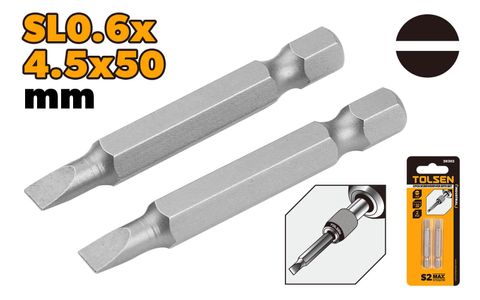 SCREWDRIVER BITS 2PC SET SL0.6 x 50MM