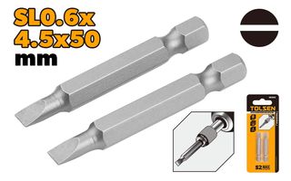 SCREWDRIVER BITS 2PC SET SL0.6 x 50MM