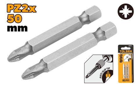 SCREWDRIVER BITS 2PC SET PZ2 x 50MM
