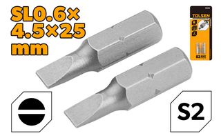 SCREWDRIVER BITS 2PC SET SL0.6 x 25MM