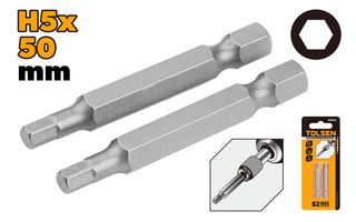 SCREWDRIVER BITS 2PC SET H5 x 50MM