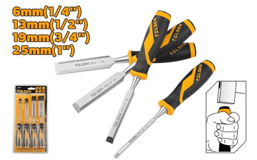 CHISEL WOOD SET 4PC 6,13,19,25MM