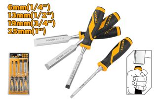 CHISEL WOOD SET 4PC 6,13,19,25MM