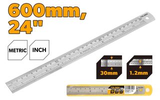 RULER STAINLESS STEEL 600MM