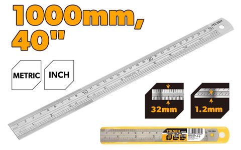 RULER STAINLESS STEEL 1000MM