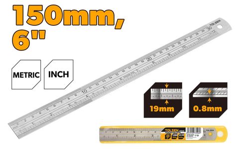 RULER STAINLESS STEEL 150MM