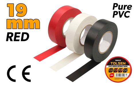 INSULATING TAPE RED 0.13 x 19MM x 9.15M