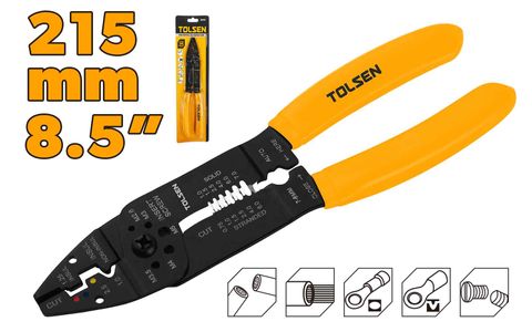 PLIERS WIRE STRIPPING CRIMPING 215MM